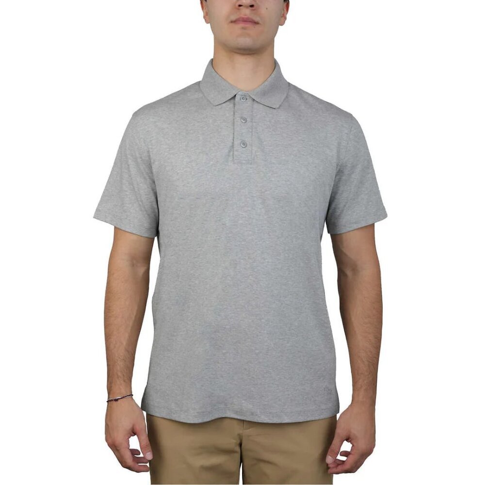 TILLEY 100% Cotton Short Sleeves 3 Buttons Collared Gray Polo Shirt Size XL
